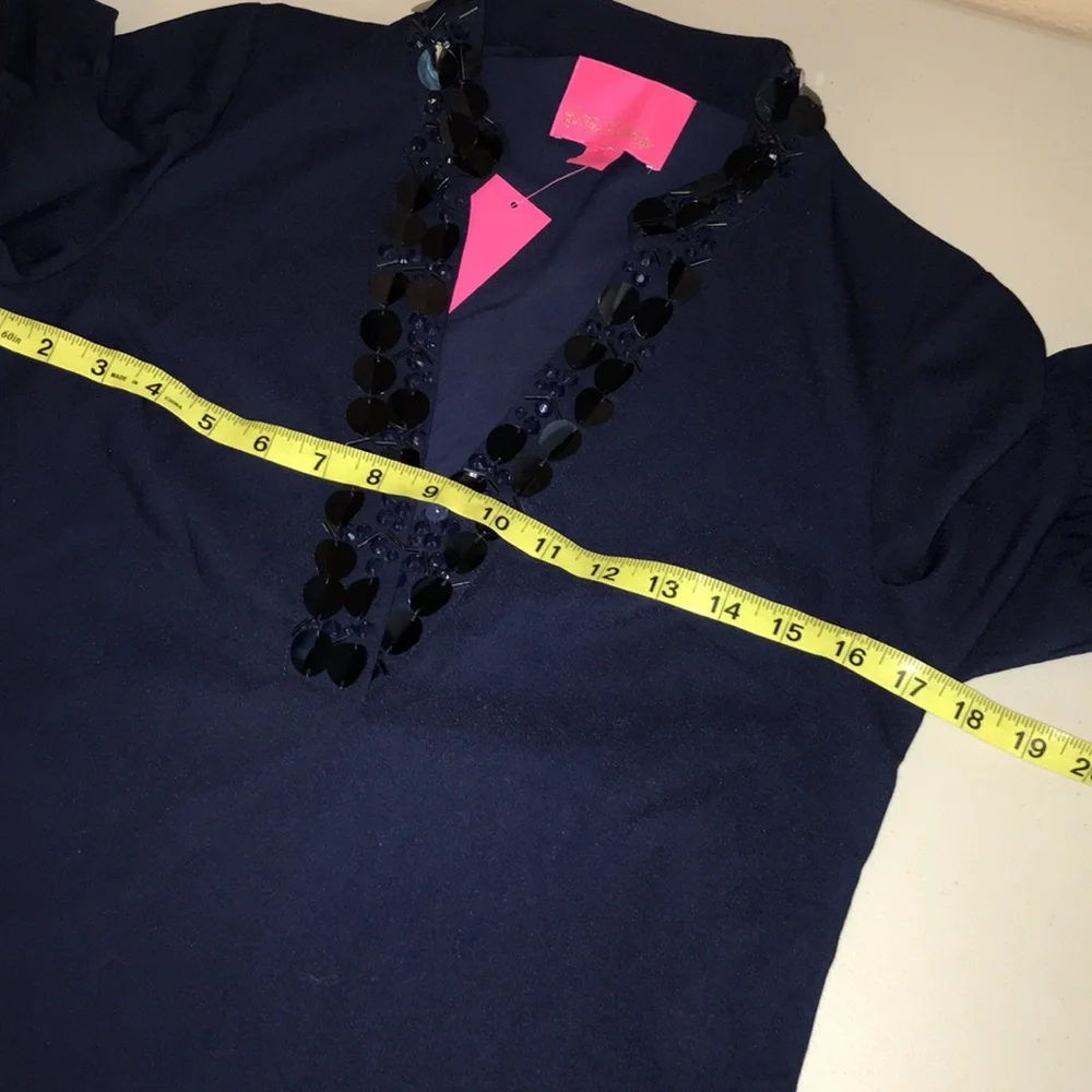 Lilly Pulitzer Shea Stretch Dress True Navy - Picture 4 of 5